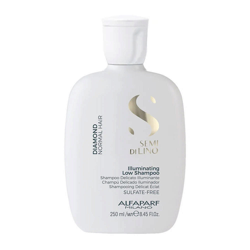 Alfaparf Milano Semi Di Lino Diamond Illuminating Low Shampoo 250ml - champú suave iluminador para cabello normal
