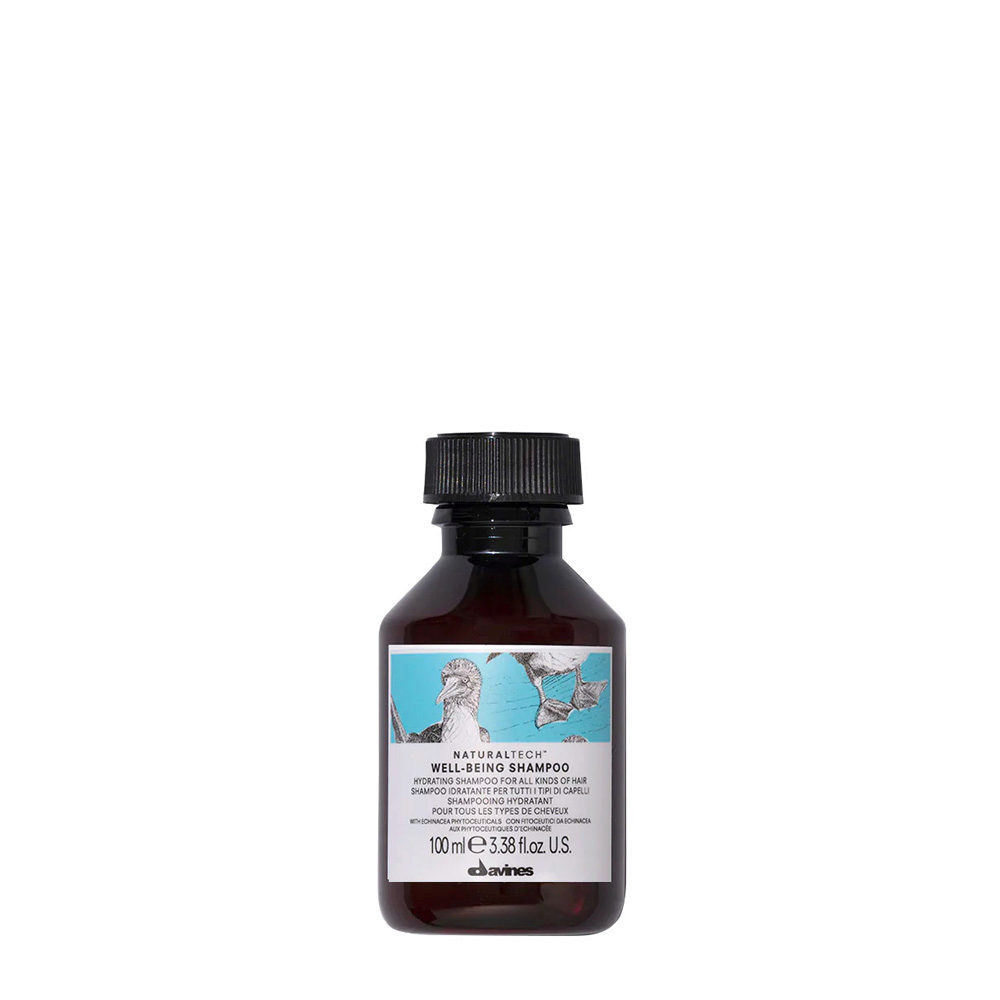 Davines Naturaltech Wellbeing Shampoo 100ml - champú hidratante para todo tipo de cabello