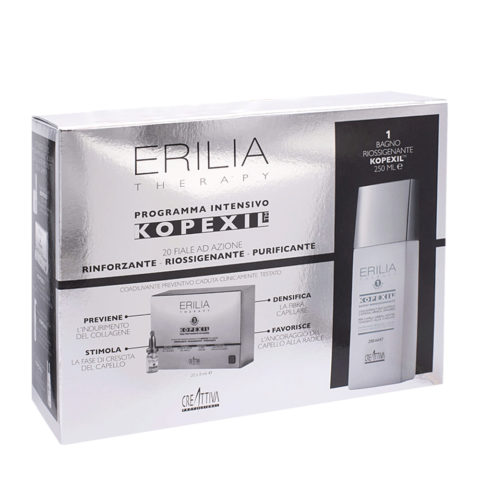 Kopexil Kit Anti Perdida de Cabello: shampoo 250ml + viales 20x8ml