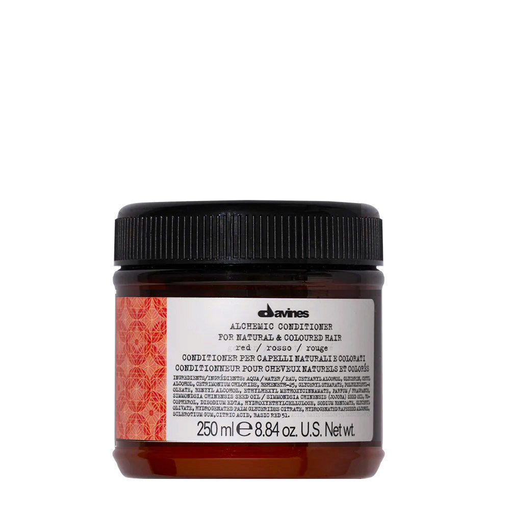 Davines Alchemic Conditioner Red 250ml - acondicionador potenciador de reflejos cabello rojo o caoba