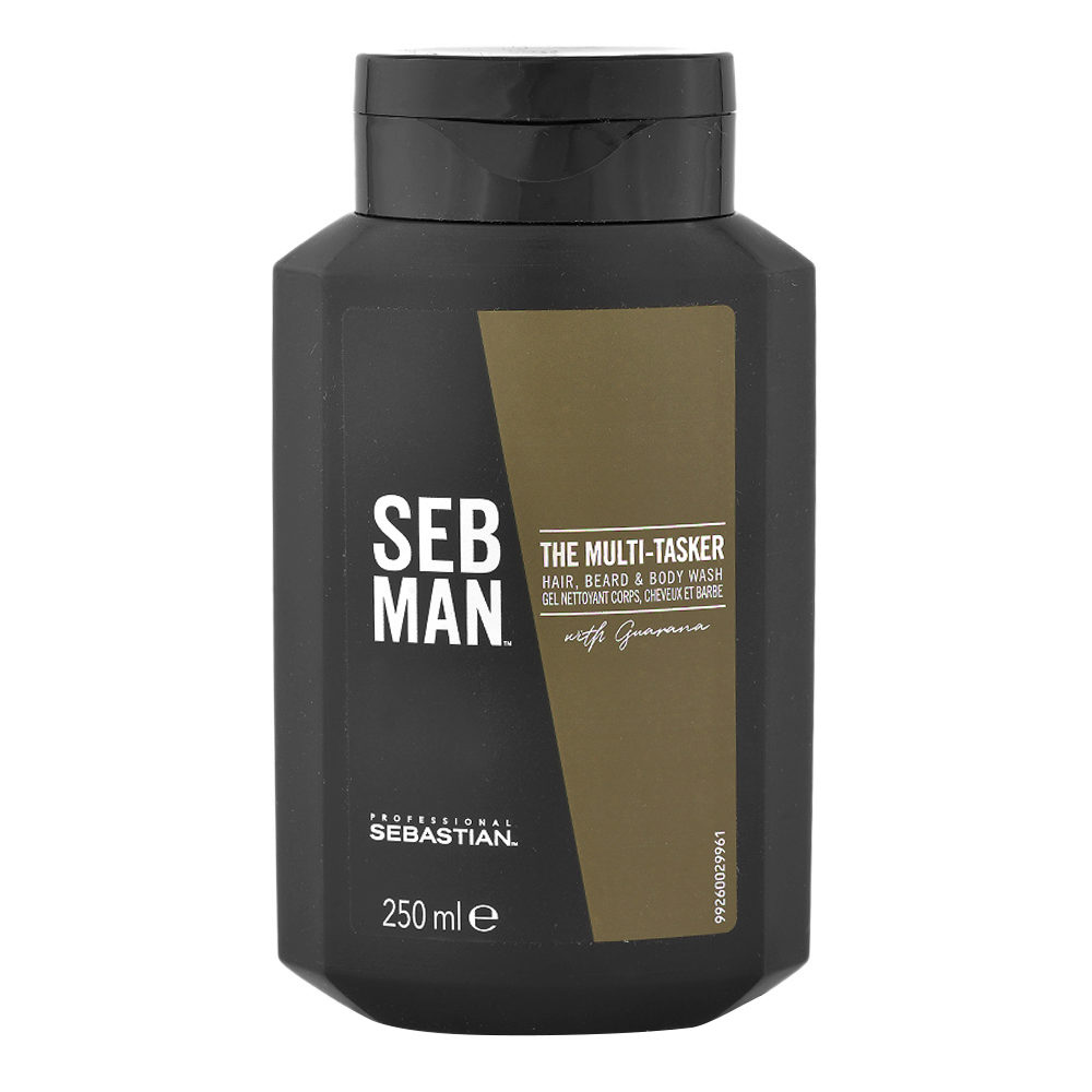 Sebastian Man The Multitasker Hair Beard & Body Wash 250ml - champú para cabello barba y cuerpo