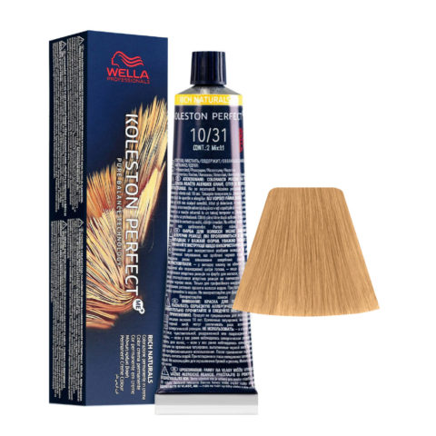 Wella Koleston Perfect Me+ Rich Naturals 10/31 Rubio Platino Ceniza Dorado 60ml  - coloración permanente