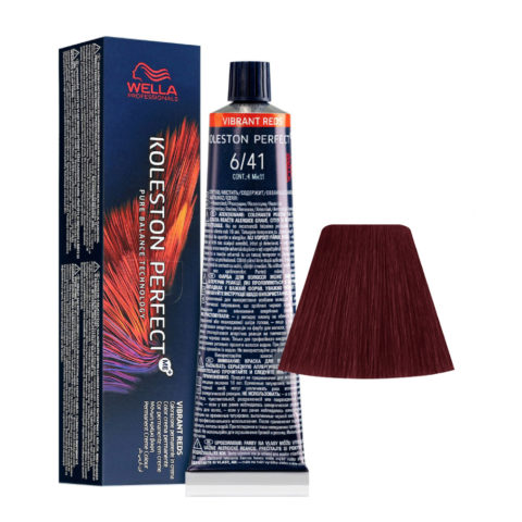 Wella Koleston Perfect Me+ Vibrant Reds 6/41 Rubio Oscuro Cobrizo Ceniza 60ml - coloración permanente