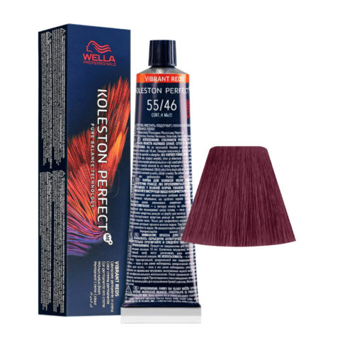 Wella Koleston Perfect Me+ Vibrant Reds 55/46 Marrón Claro Intenso Cobre Violeta 60ml - coloración permanente