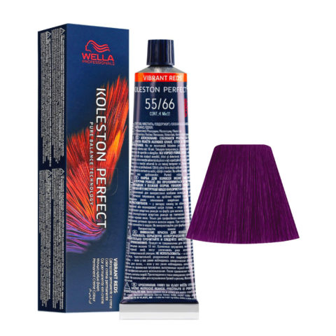 Wella Koleston Perfect Me+ Vibrant Reds 55/66 Marrón Claro Intenso Violeta Intenso 60ml - coloración permanente