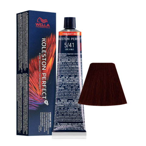 Wella Koleston Perfect Me+ Vibrant Reds 5/41 Castaño Claro Cobrizo Ceniza 60ml - coloración permanente