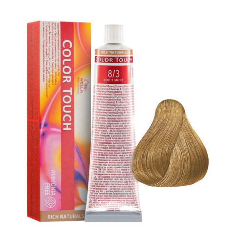 Wella Color Touch Rich Naturals 8/3 Rubio Claro Dorado 60ml - color semipermanente sin amoniaco