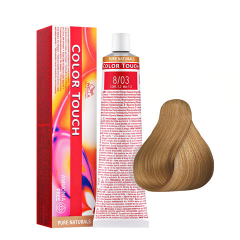 Color Touch Pure Naturals 8/03 Rubio Claro Intenso Natural Dorado 60ml - color semipermanente sin amoniaco