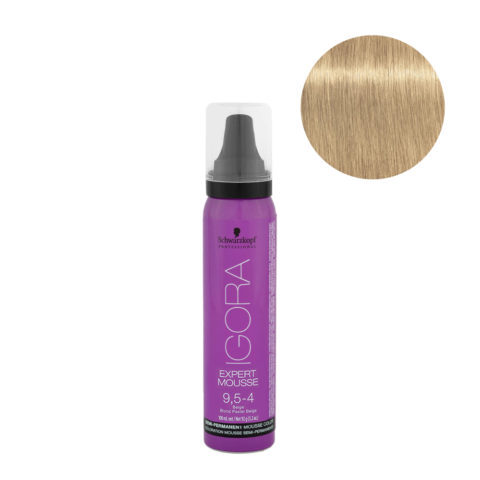 9.5-4 Rubio Platino Beige Schwarzkopf Igora Expert Mousse 100ml - espuma de color semipermanente