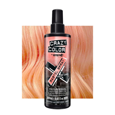 Crazy Color Pastel Spray Peachy Coral 250ml - Spray color pesca coral temporal