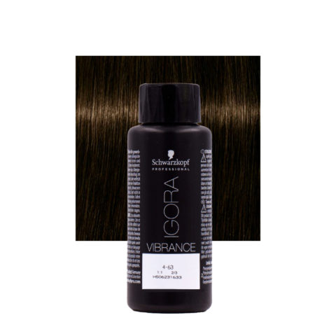 Schwarzkopf Igora Vibrance 4-63 Marrón Medio Chocolate  Mate 60ml - coloración tono sobre tono