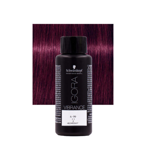 Schwarzkopf Igora Vibrance 6-99 Rubio Oscuro Extra Violeta 60ml - coloración tono sobre tono