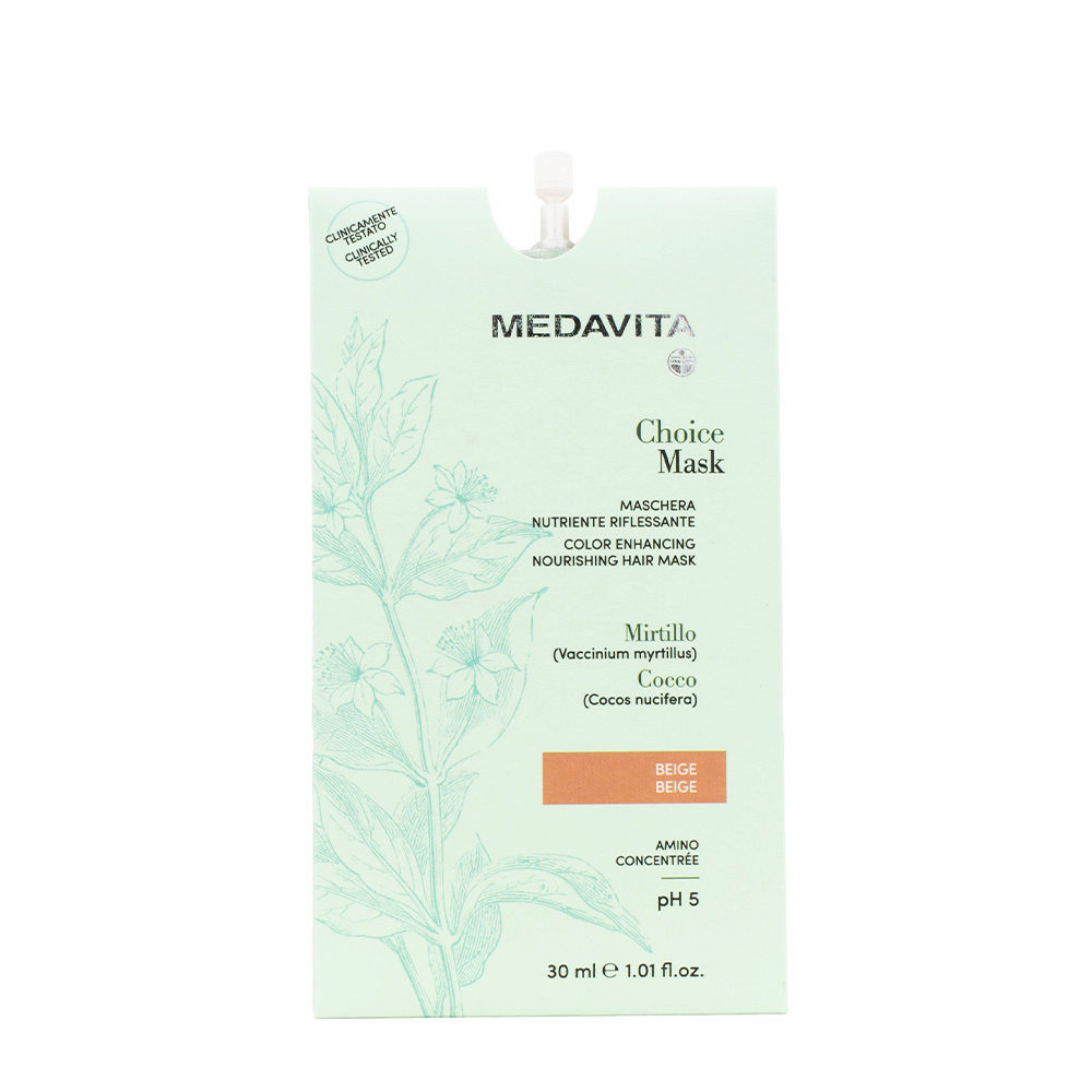 Medavita Lunghezze Choice Mask Beige 30ml - mascarilla reflejos nutritiva beige