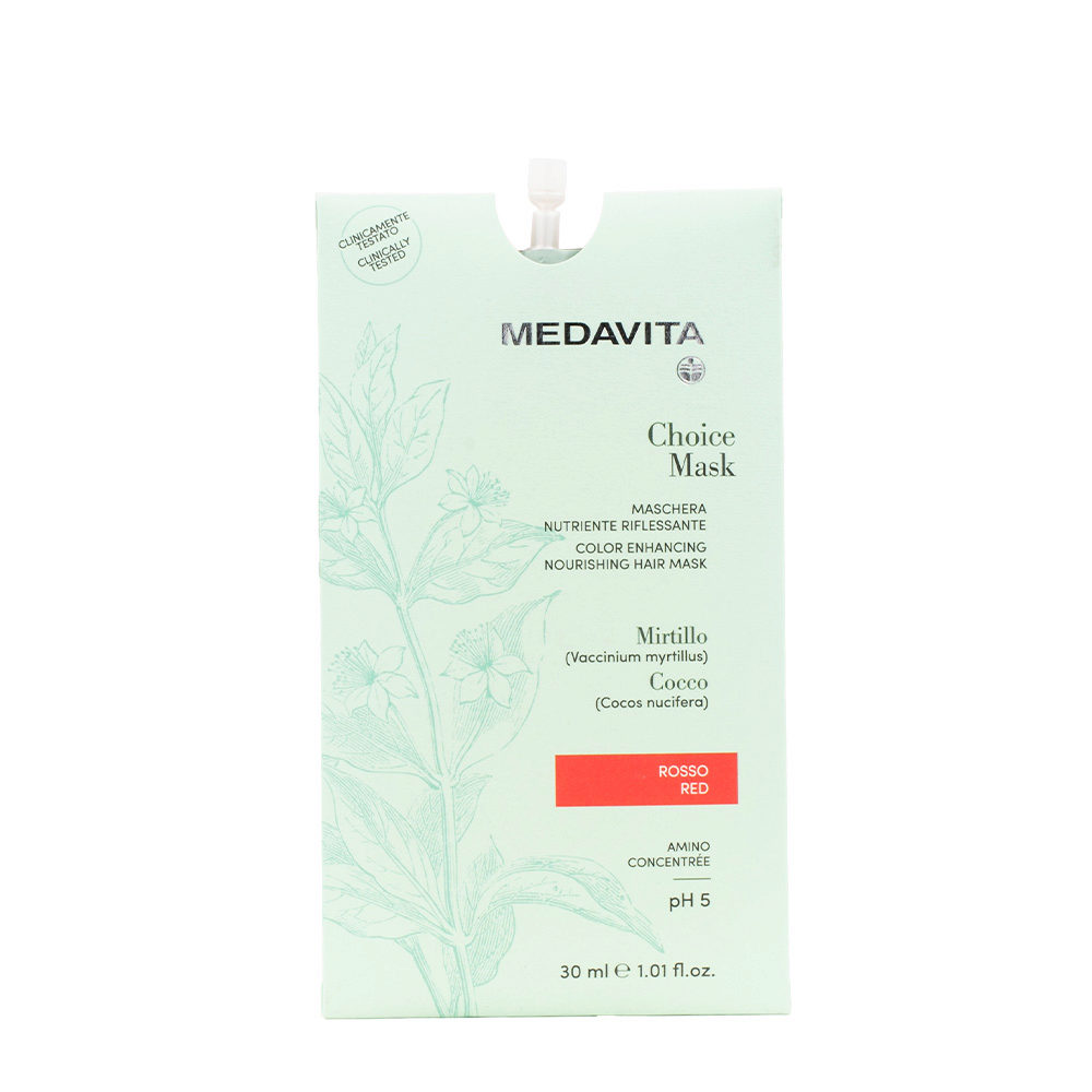 Medavita Lunghezze Choice Mask Red 30ml - mascarilla reflejos nutritiva rojo