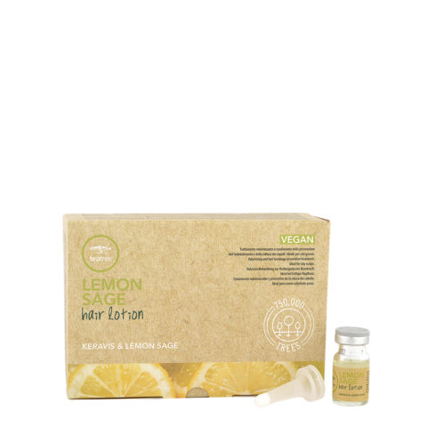 Tea tree Lemon Sage Ampollas anticaída para cabello graso 12x6ml