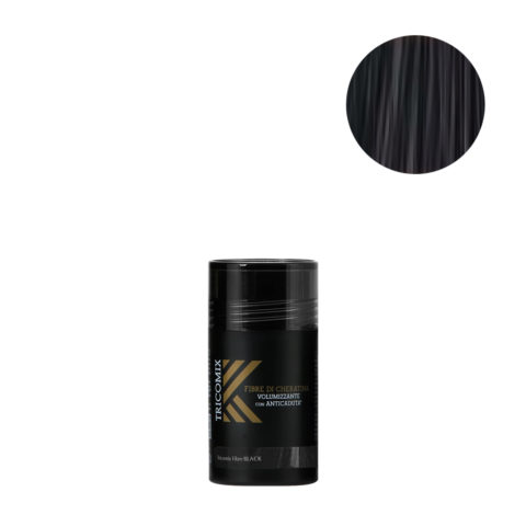 Tricomix Fibre Black 12gr - Fibras De Queratina Con Efecto Voluminizador Y Anticaída Negro