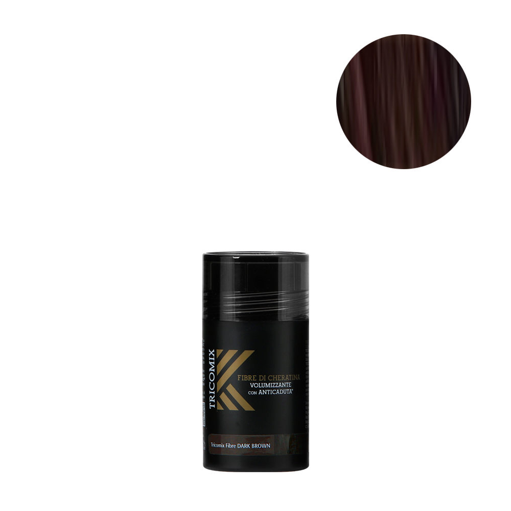 Tricomix Fibre Dark Brown 12gr - Fibras De Queratina Con Efecto Voluminizador Y Anticaída Castaño Oscuro