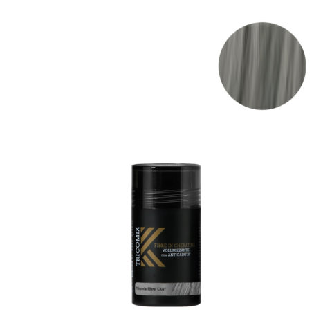 Tricomix Fibre Grey 12gr - Fibras De Queratina Con Efecto Voluminizador Y Anticaída Gris Medio