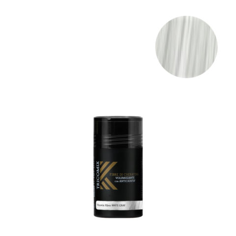 Tricomix Fibre White Gray 12gr - Fibras De Queratina Con Efecto Voluminizador Y Anticaída Rubio