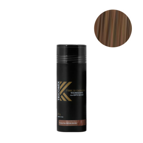 Fibre Medium Brown 27gr - Fibras De Queratina Con Efecto Voluminizador Y Anticaída Castaño Medio