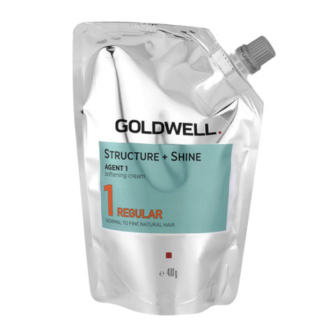 Goldwell Structure + Shine Agent 1 Softening Cream 1 Regular 400gr - alisado del cabello natural de normal a fino