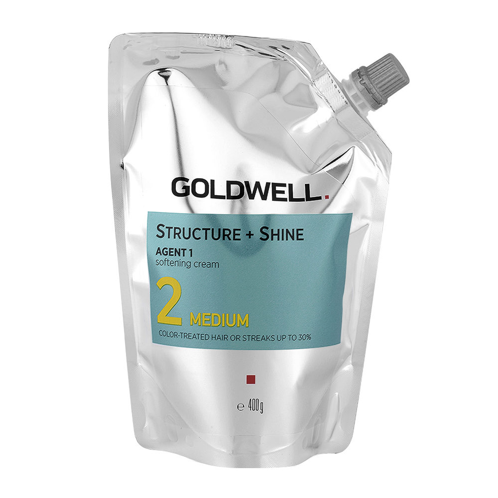 Goldwell Structure + Shine Agent 1 Softening Cream 2 Medium 400gr  - alisado de cabellos coloreados