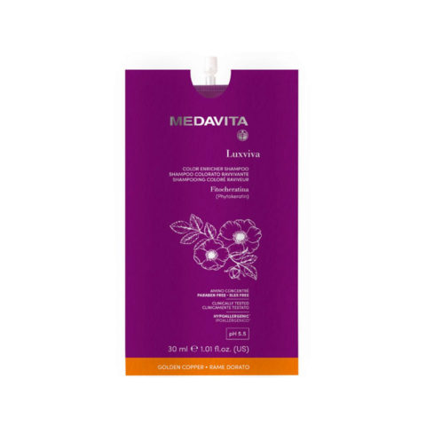 Luxviva Color Enricher Shampoo Golden Copper 30ml