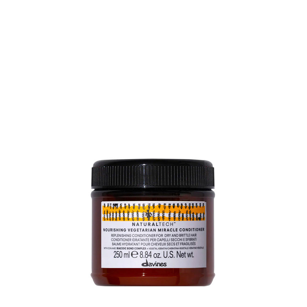 Davines Naturaltech Nourishing Vegetarian Miracle Conditioner 250ml - acondicionador hidratante para cabello seco