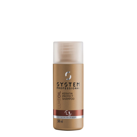 System Professional LuxeOil Shampoo L1, 50ml - Champù de Queratina para Cabello Danado