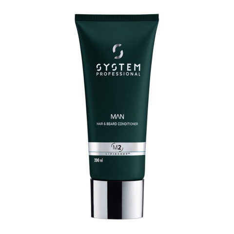 System Professional Man Hair & Beard Conditioner M2, 200ml - Acondicionador Cabello y Barba