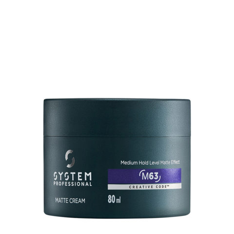 System Professional Man Matte Cream M63, 80ml - Cera Mate de fijación media