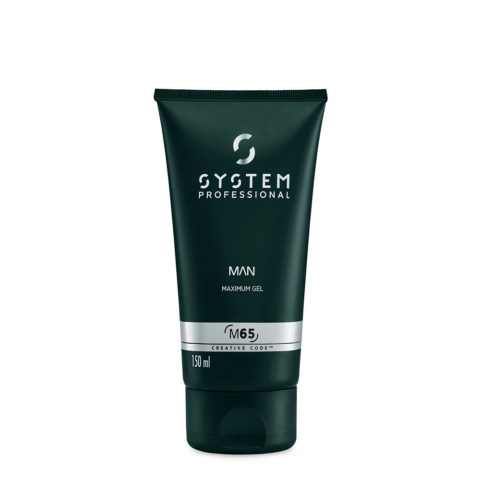 System Professional Man Maximum Gel M65, 150ml - Gel de fijación fuerte y brillante