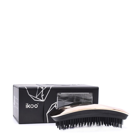 Ikoo Ergonomic Brush Black Gold Digger light pink - Cepillo Desenredante