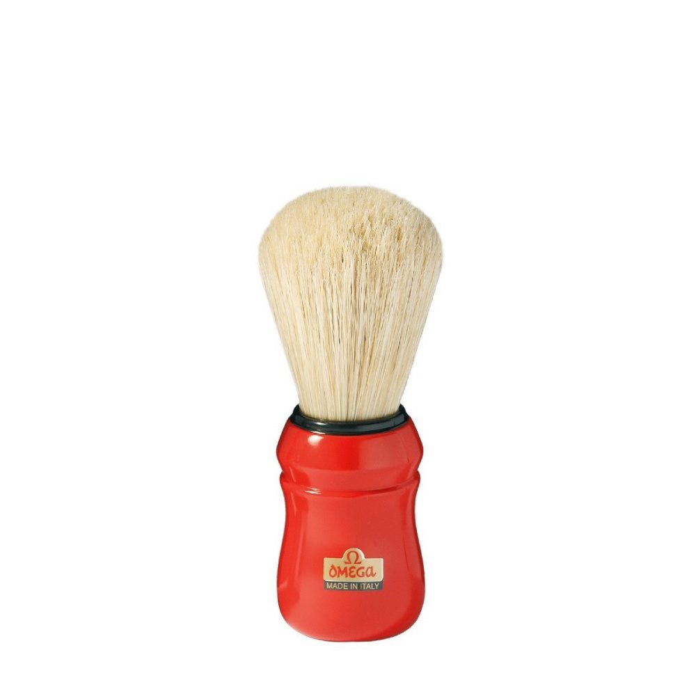 Omega Shaving Brocha de Afeitar Rojo