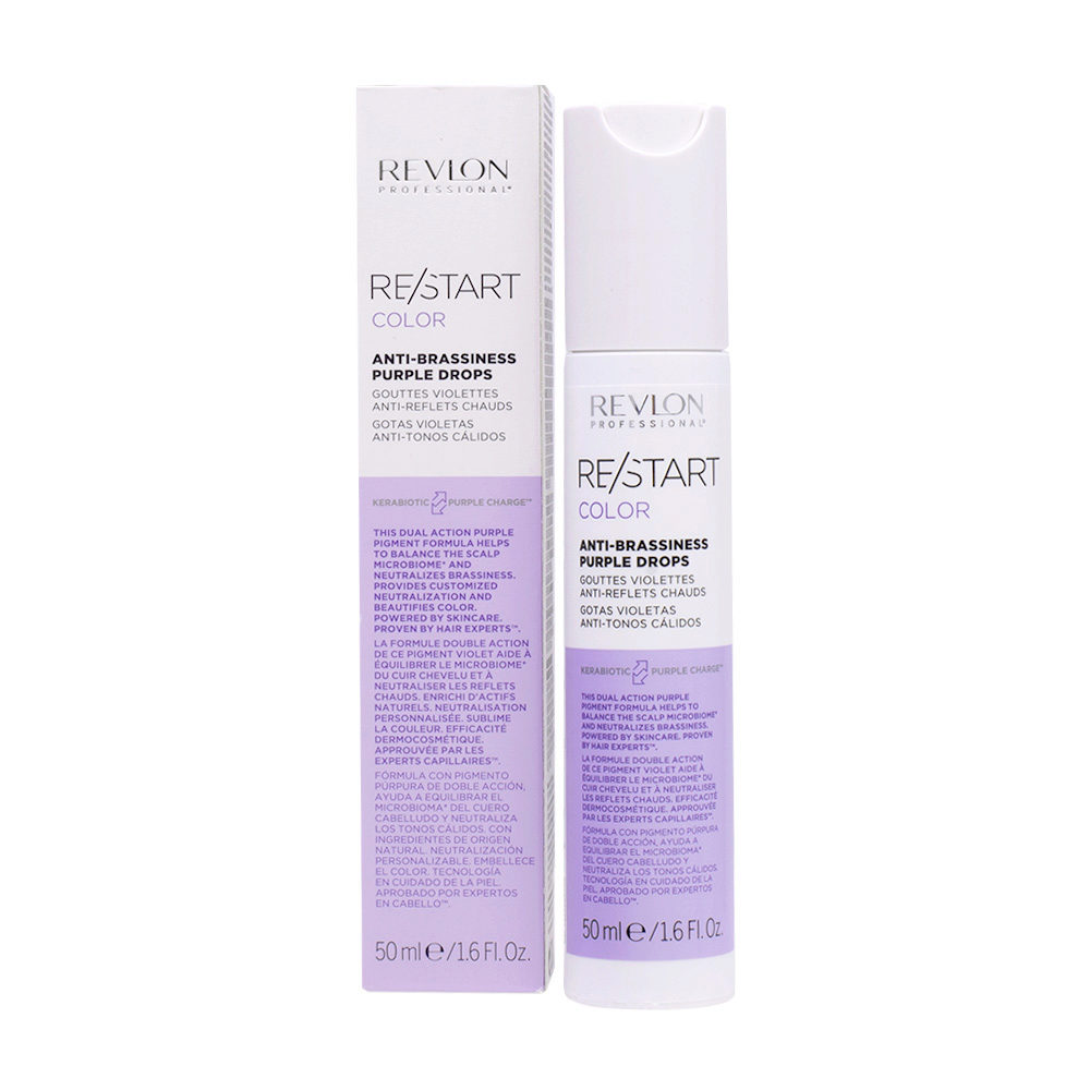 Color Brassiness | 50ml Hair Suero Anti-Amarillento Gallery - Restart Purple Drops Anti Revlon