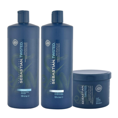 Sebastian Twisted Shampoo 1000ml Conditioner 1000ml Treatment 500ml