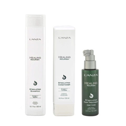 L' Anza Healing Nourish Shampoo 300ml Conditioner 250ml Spray 100ml Anti caìda