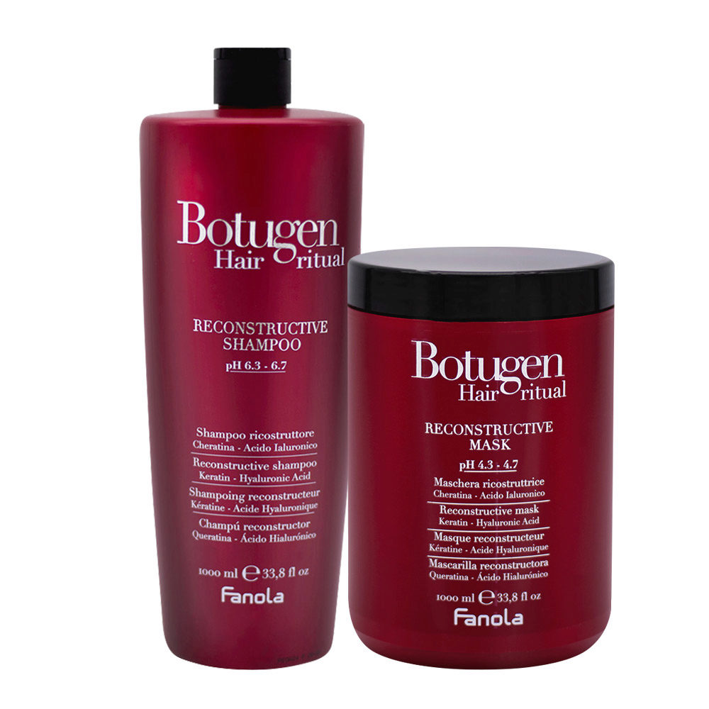 Fanola Botolife Champú Reestructurante Cabello Dañado 1000ml y Mascarilla 1000ml