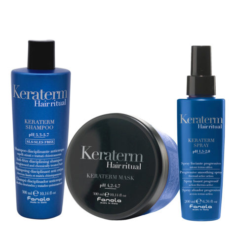 Keraterm Anticrespo Champú 300ml Mascarilla 300ml Spray 200ml