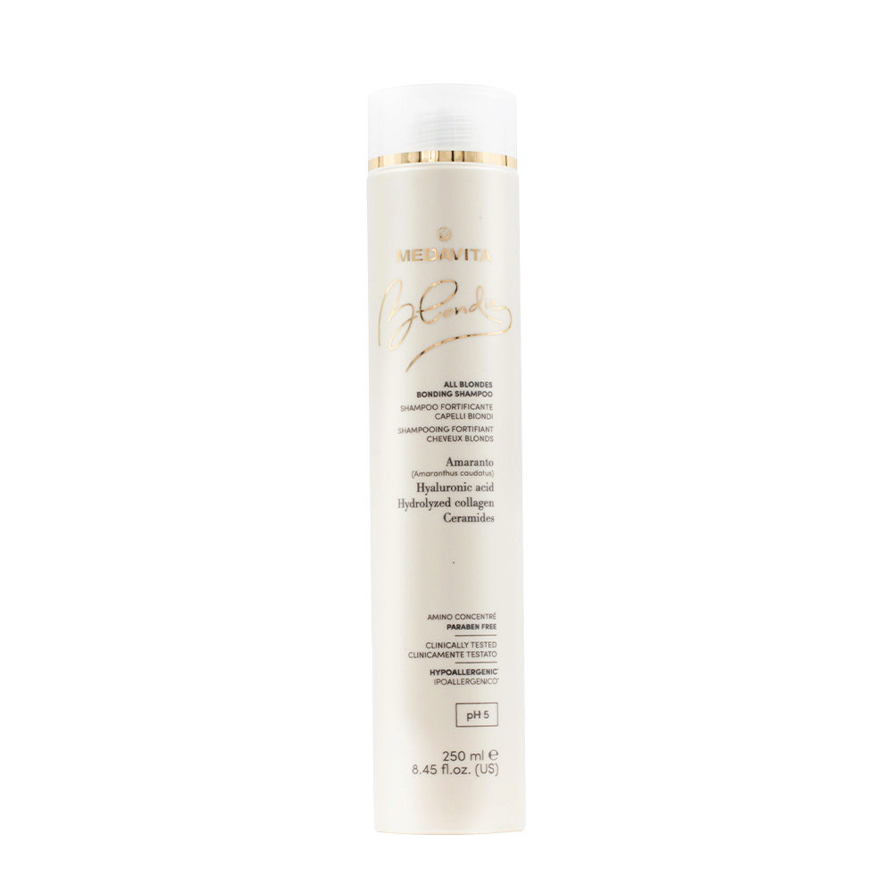 Medavita Blondie All Blondes Bonding Shampoo 250ml - champú fortificante para todo cabello rubio