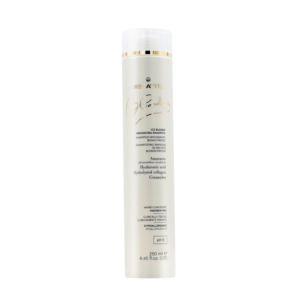 Medavita Blondie Ice Blonde Enhancing Shampoo 250ml - champú potenciador de reflejos rubios fríos