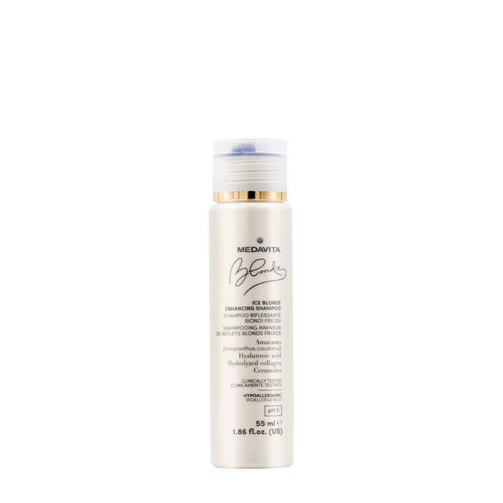 Medavita Blondie Ice Blonde Enhancing Shampoo 55ml - champú potenciador de reflejos rubios fríos