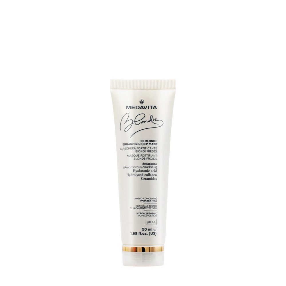 Medavita Blondie Ice Blonde Enhancing Deep Mask 50ml - mascarilla potenciadora de reflejos rubios fríos