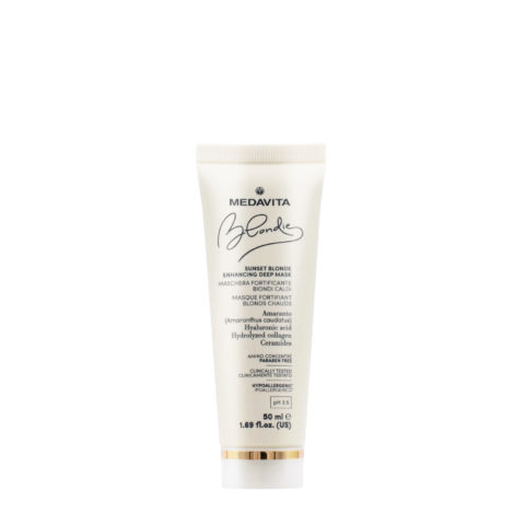 Medavita Blondie Sunset Blonde Enhancing Deep Mask 50ml  - mascarilla potenciadora de reflejos rubios cálidos