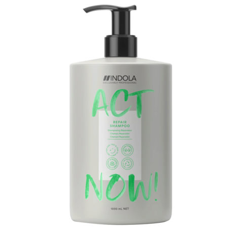 Indola Act Now! Champú Reparador para Cabello Dañado 1000ml