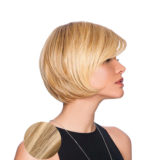 Hairdo Peluca de pelo rubio claro en capas Bob con raíz marrón