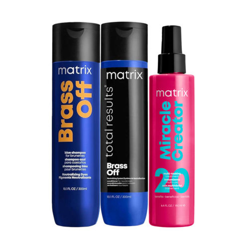 Haircare Brass Off Shampoo 300ml Conditioner 300ml Miracle Creator 190ml
