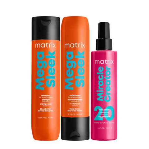 Haircare Mega Sleek Shampoo 300ml Conditioner 300ml Miracle Creator 190ml