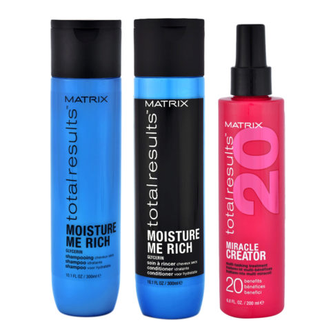 Total Results Moisture Me Rich Shampoo 300ml Conditioner 300ml Miracle Creator 190ml