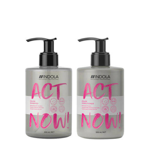 Indola Act Now Champù 300ml Y Acondicionador 300ml Pelo Teñido